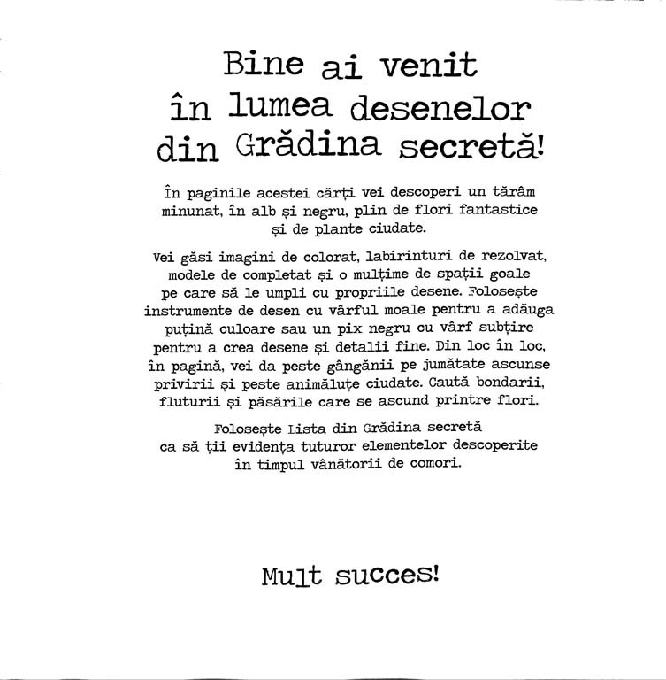 Johanna Basford - Gradina secreta. Carte de colorat si activitati antistres -
