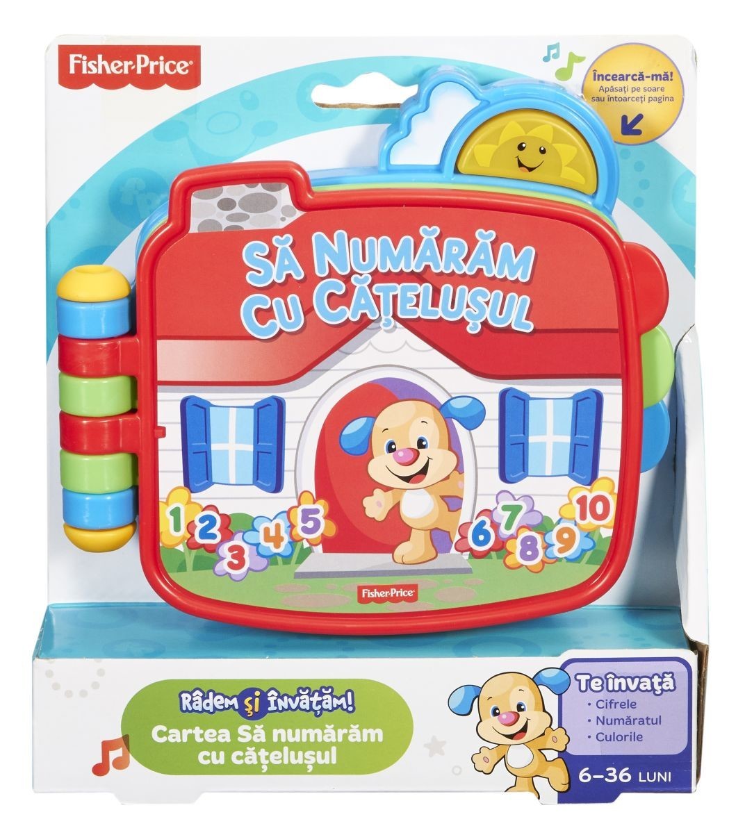 Fisher Price - Carticica Sa numaram cu catelusul, limba romana -