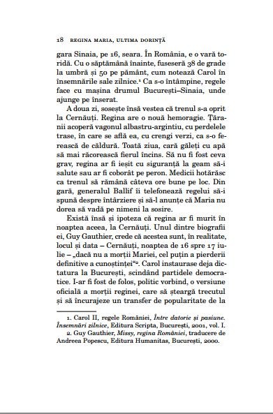 Tatiana Niculescu Bran - Regina Maria. Ultima dorinta -