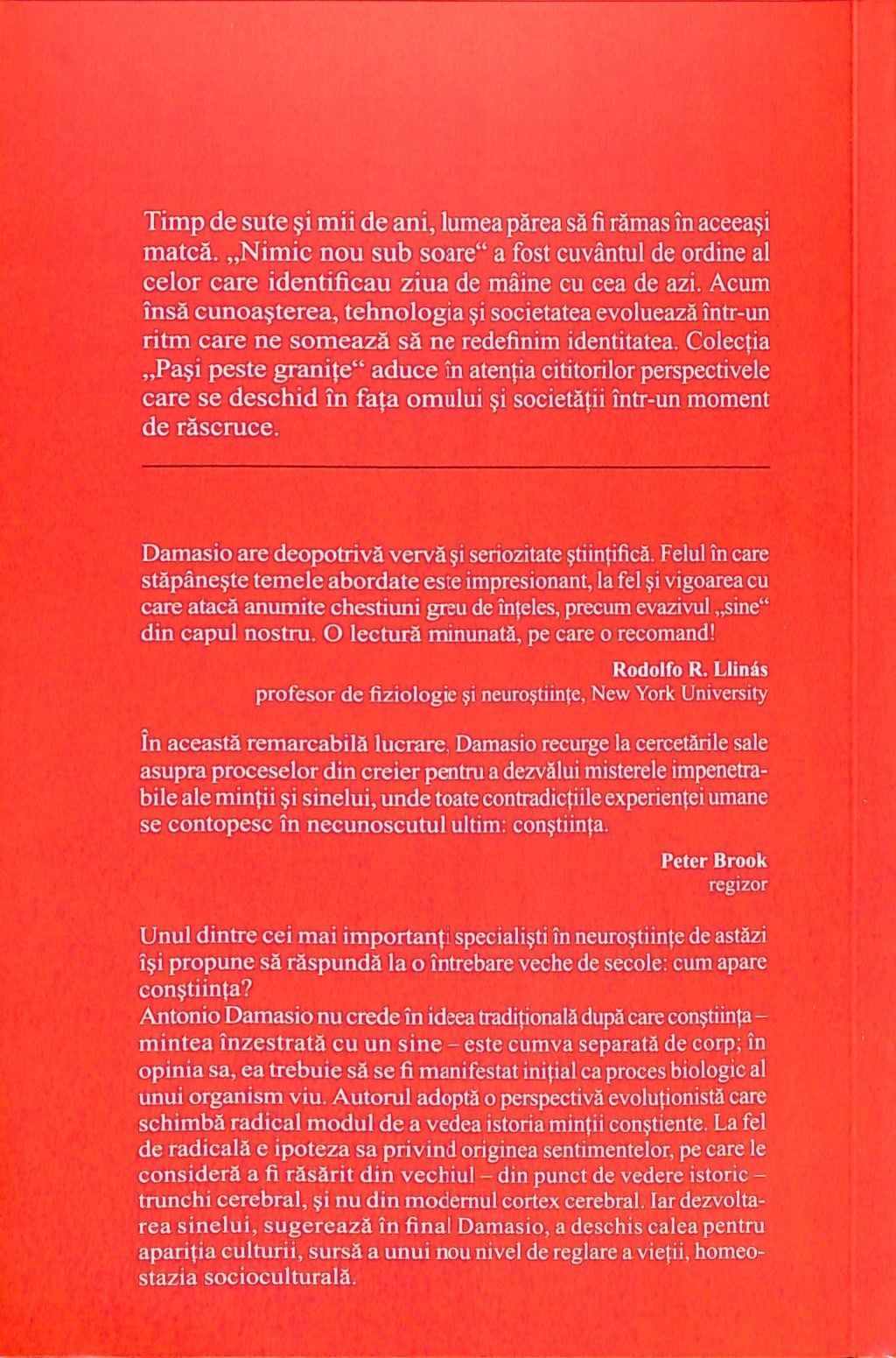 Antonio Damasio - Sinele. Construirea creierului constient -