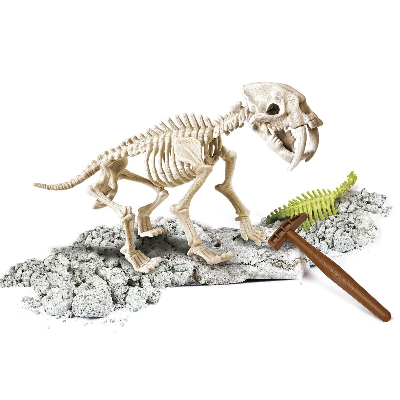 Clementoni - Set Archeofun - Smilodon, fosforescent -