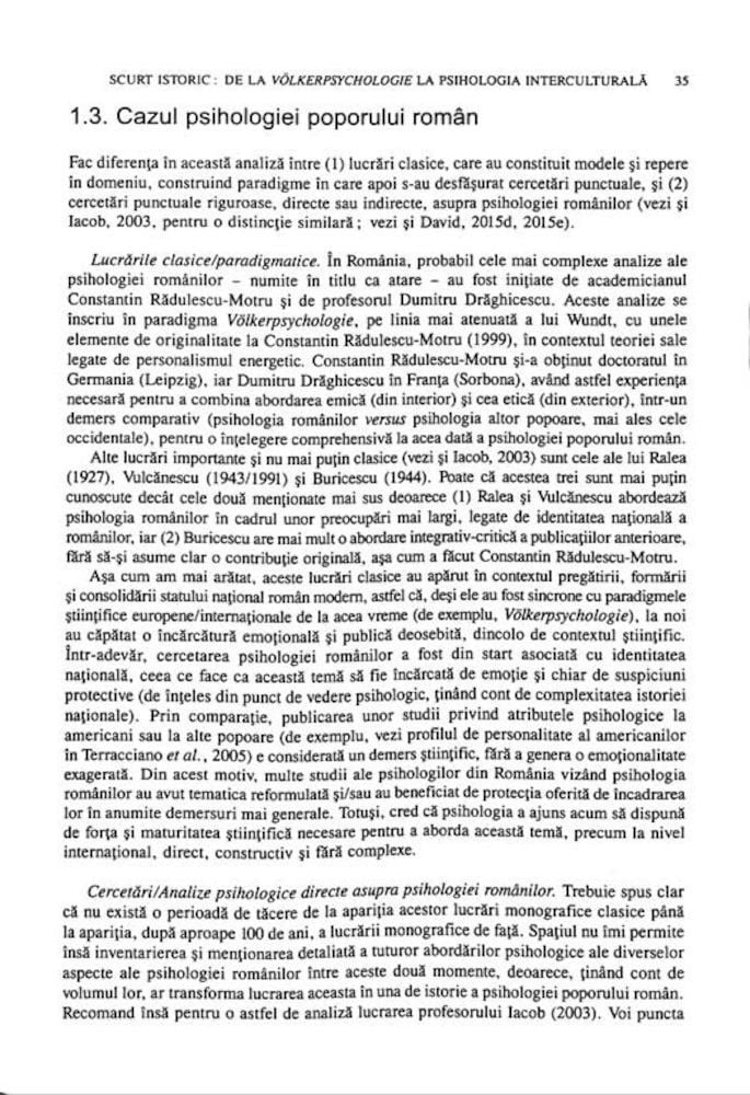 Daniel David - Psihologia poporului roman. Profilul psihologic al romanilor intr-o monografie cognitiv-experimentala -