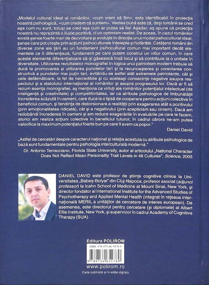 Daniel David - Psihologia poporului roman. Profilul psihologic al romanilor intr-o monografie cognitiv-experimentala -