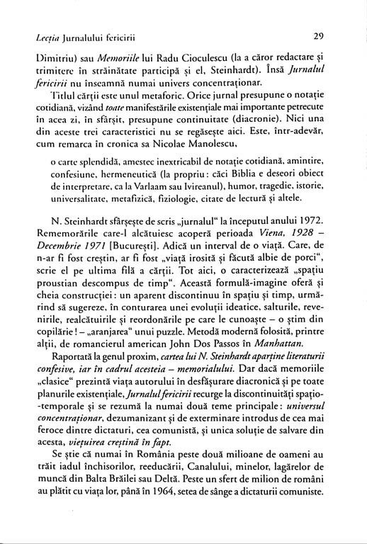 N. Steinhardt - Jurnalul fericirii -
