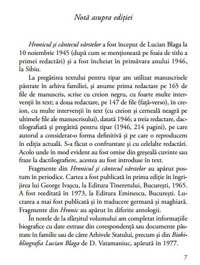 Lucian Blaga - Hronicul si cantecul varstelor -