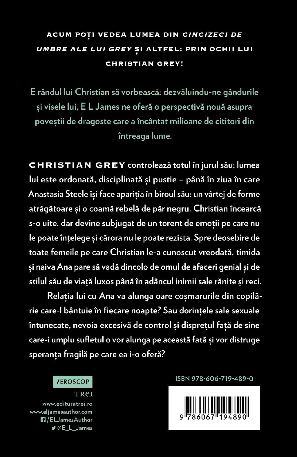 E L James - Grey. Cincizeci de umbre ale lui Grey. Versiunea lui Christian -
