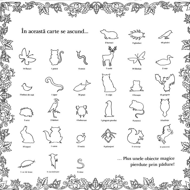 Johanna Basford - Padurea fermecata. Carte de colorat si activitati antistres -