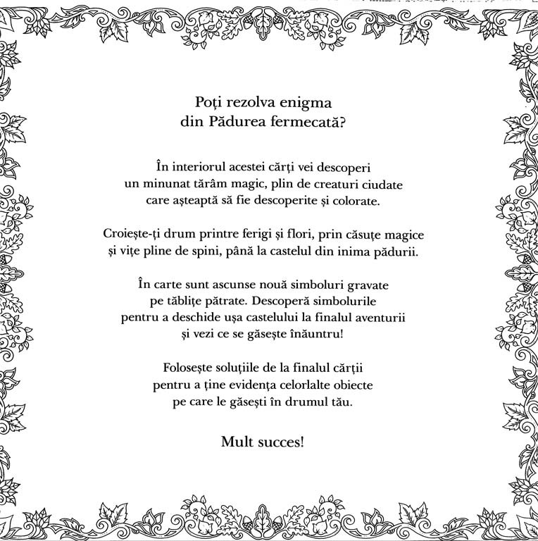 Johanna Basford - Padurea fermecata. Carte de colorat si activitati antistres -