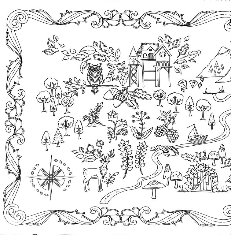 Johanna Basford - Padurea fermecata. Carte de colorat si activitati antistres -