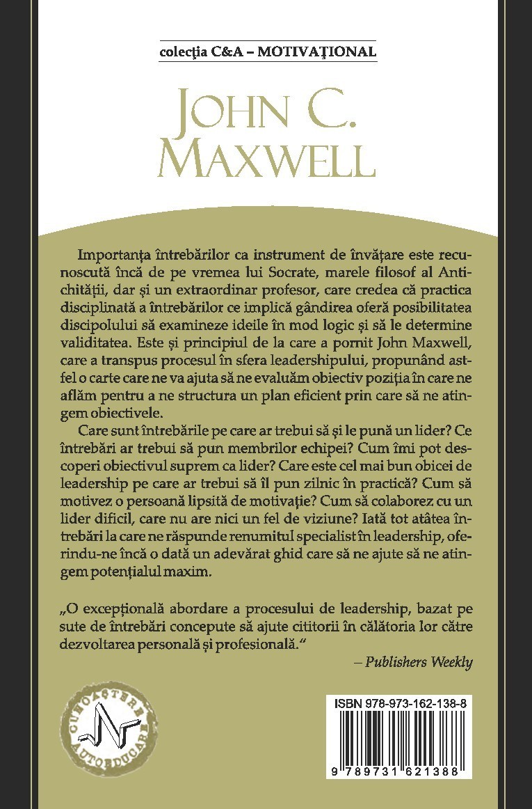 John Maxwell - Liderii buni pun intrebari extraordinare -