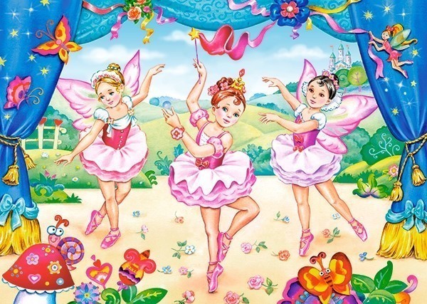 Castorland - Puzzle Mici balerine, 35 piese -