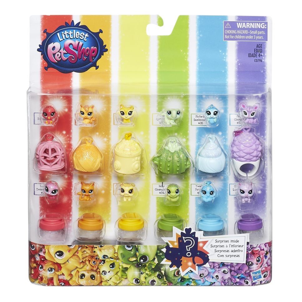 Littlest Pet Shop - Littlest Pet Shop, Set Rainbow - Inele cu animalute teensie -