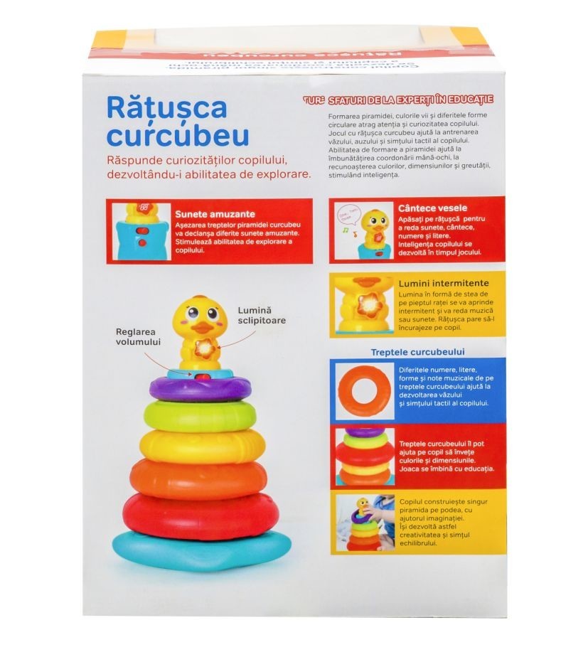 Momki - Jucarie Ratusca-curcubeu, cu lumini si sunete -